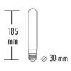 greenandco 4x ampoule à led décorative style vintage rétro industriel verre fumé e27 t30 2w 45lm 2000k (blanc très chaud) 320° 230