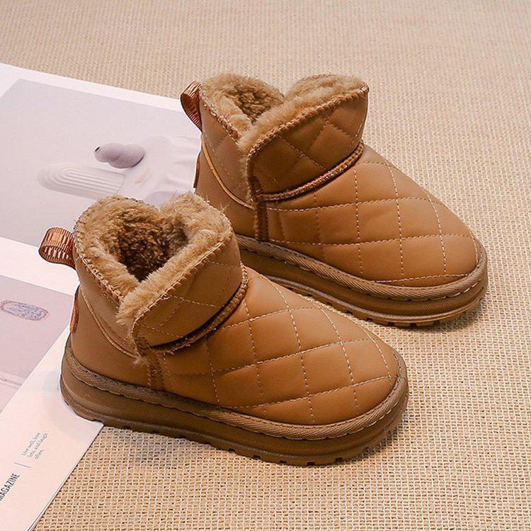 

Children s Winter Snow Boots - Warm, Stylish, Comfortable, Velvet-Lined, Short Boots for Boys and Girls 26-30 хакі