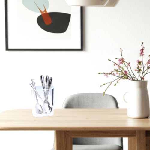 GemRich Chopstick Holder, Compact Cutlery Stand, Spoon and Fork Storage, Tabletop, Simple and Stylish, Acrylic