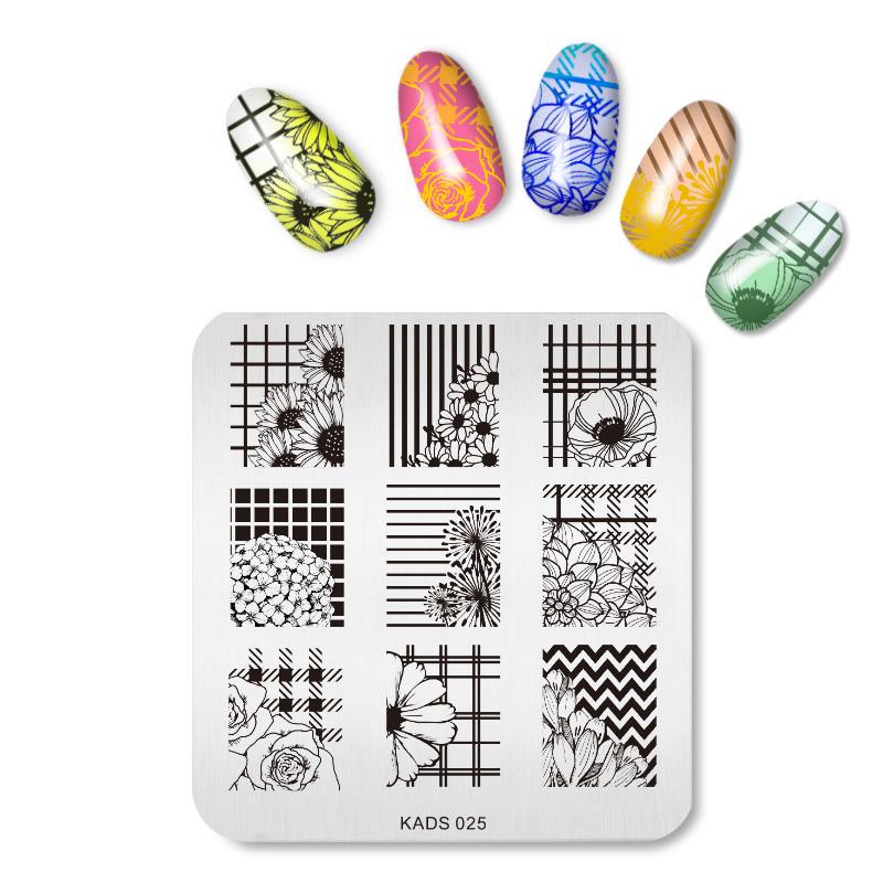 

KADS пластины для штамповки ногтей, шаблон принтера для дизайна ногтей, аксессуары для ногтей, дизайн ногтей, инструменты для маникюра, штамп