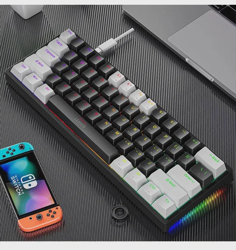 K620 Wired & Bluetooth RGB Gaming Mechanical Keyboard, Hot-Swappable, Blue Switch, Type-C