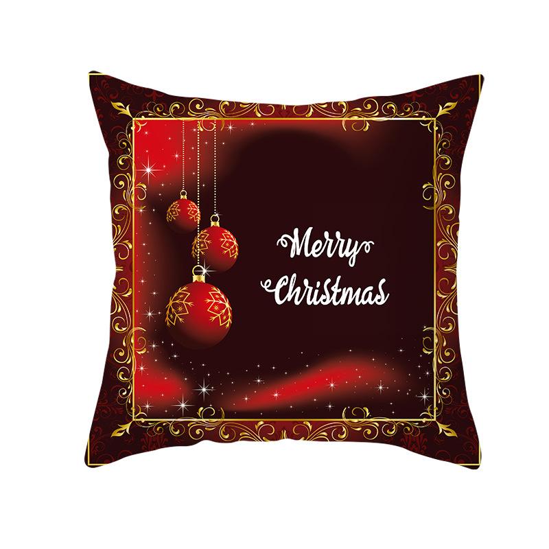 Red Series Christmas Pillow Covers for Home Use, Peach Skin Pillow Covers, Sofa Cushion Covers