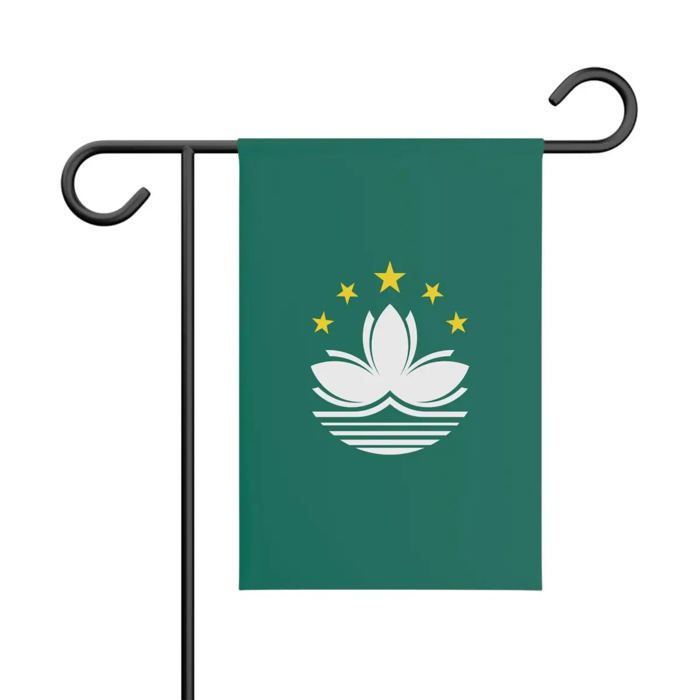 Drapeau - Macao - 32 X 47.5 Cm - Polyester - Impression Recto/verso - Multicolore