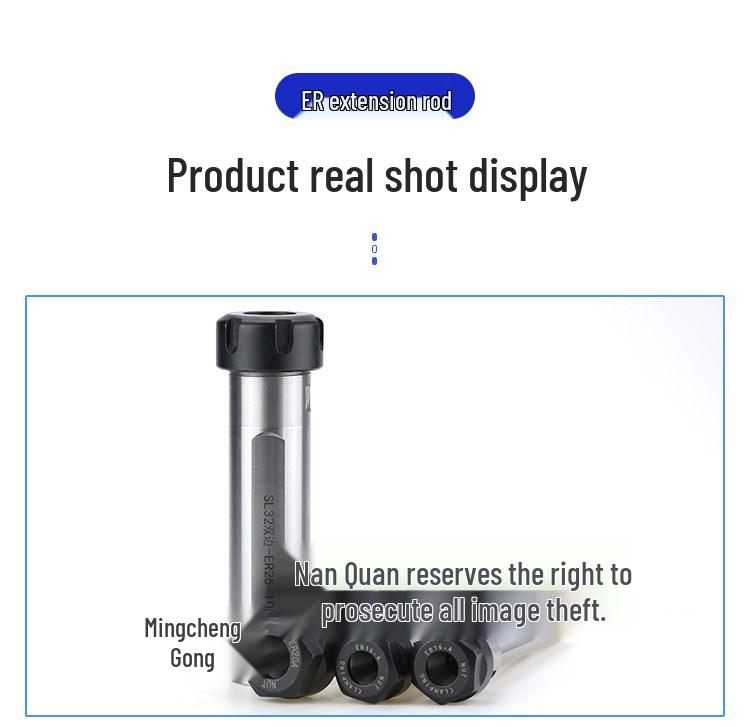 Single/Double-Sided Side-Fixed ER Collet Extension Tool Holder for CNC Lathes