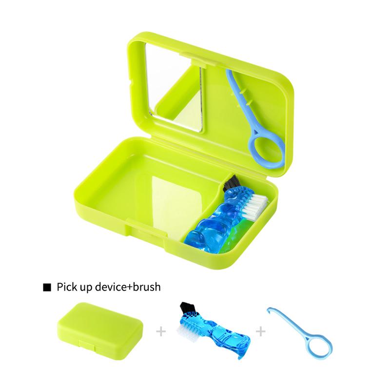 Kit di Pulizia Dentale con Specchio, Spazzolino da Viaggio per Protesi e Estrattore per Apparecchi Ortodontici, Kit per l'Igiene Orale, Spazzolino Interdentale, Cura della Bocca