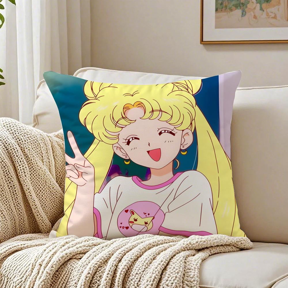 anime magical SSailor MMoon Cushion Cover Pillowcase Antidustmite living Room Sofa Decor Cushion Room