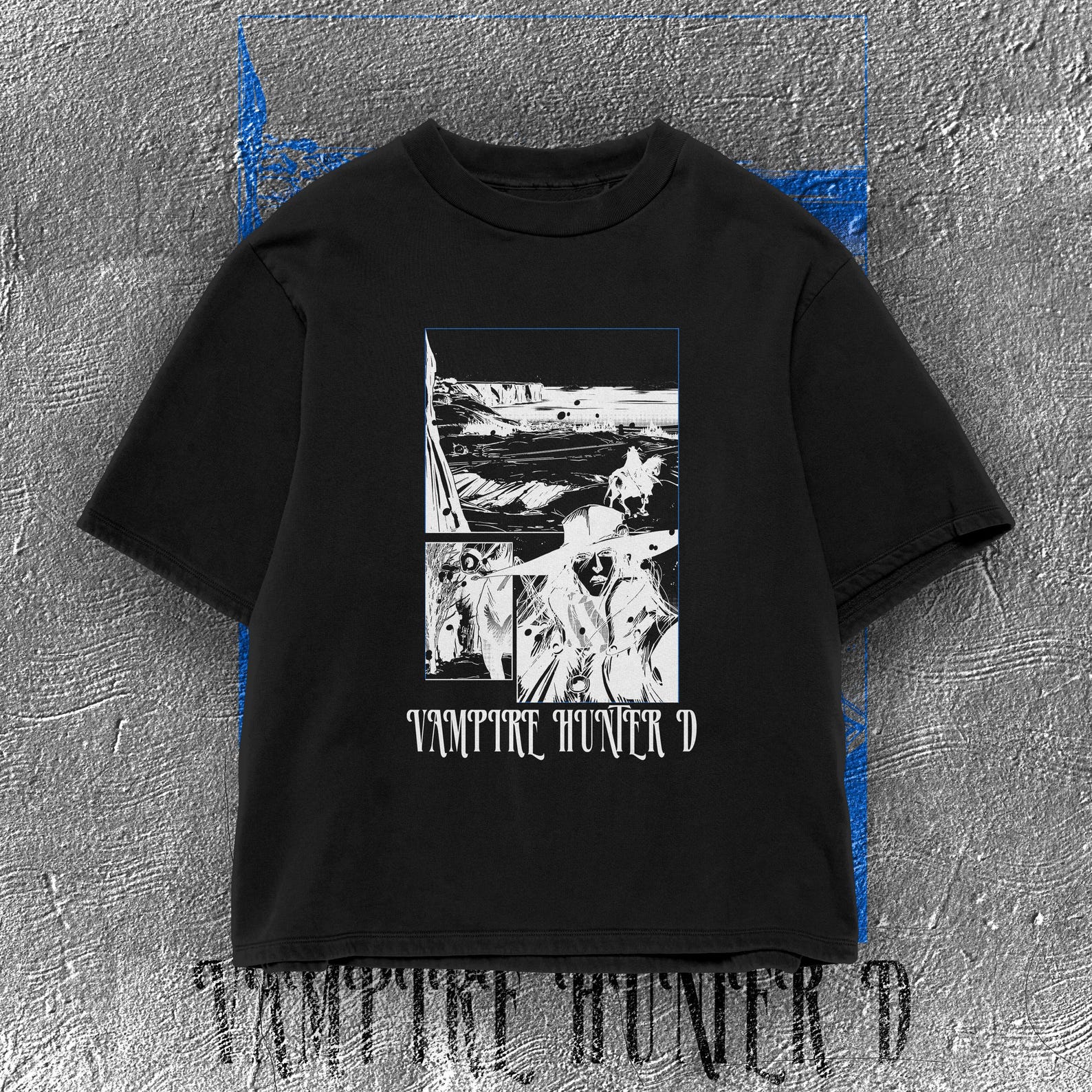Vampire Hunter D Manga Panel Tee, Retro Anime Graphic Shirt, 90s Dark Anime S