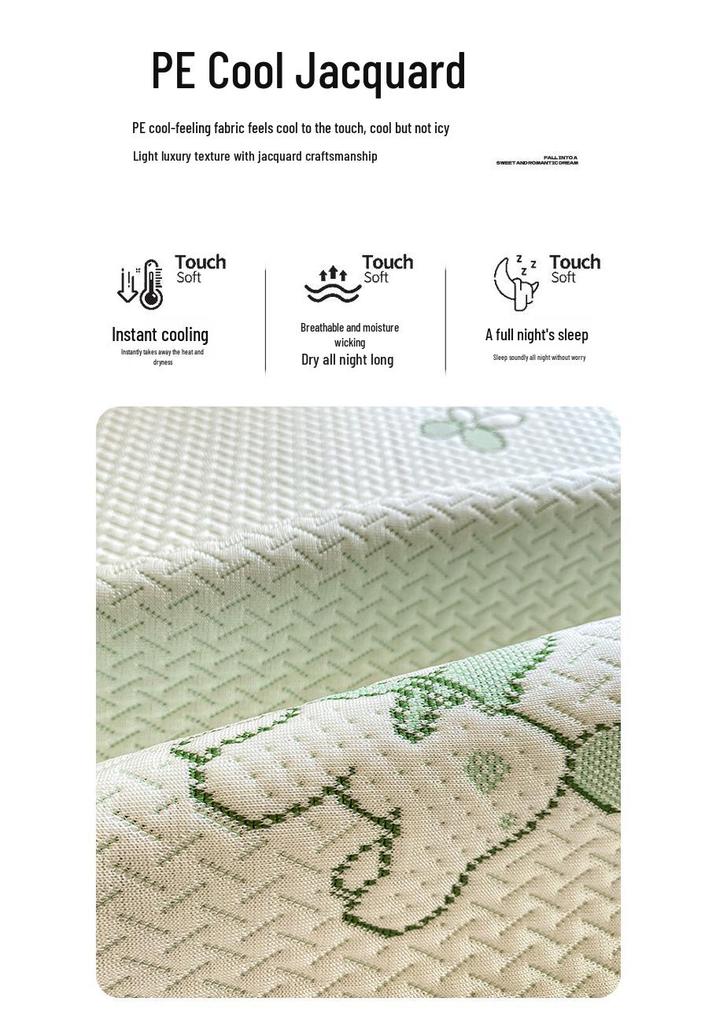 Ice Silk Cooling Mat Set - Jacquard, Machine Washable, Foldable, 3-Piece for Summer