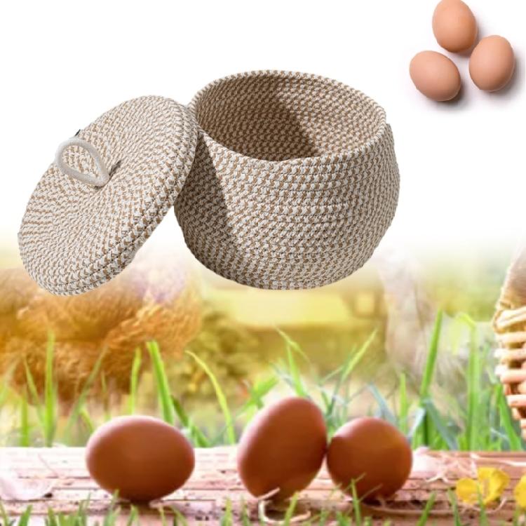 Rope Storage Basket Little Baskets Woven Lid Wicker Key Cotton Small Organizing