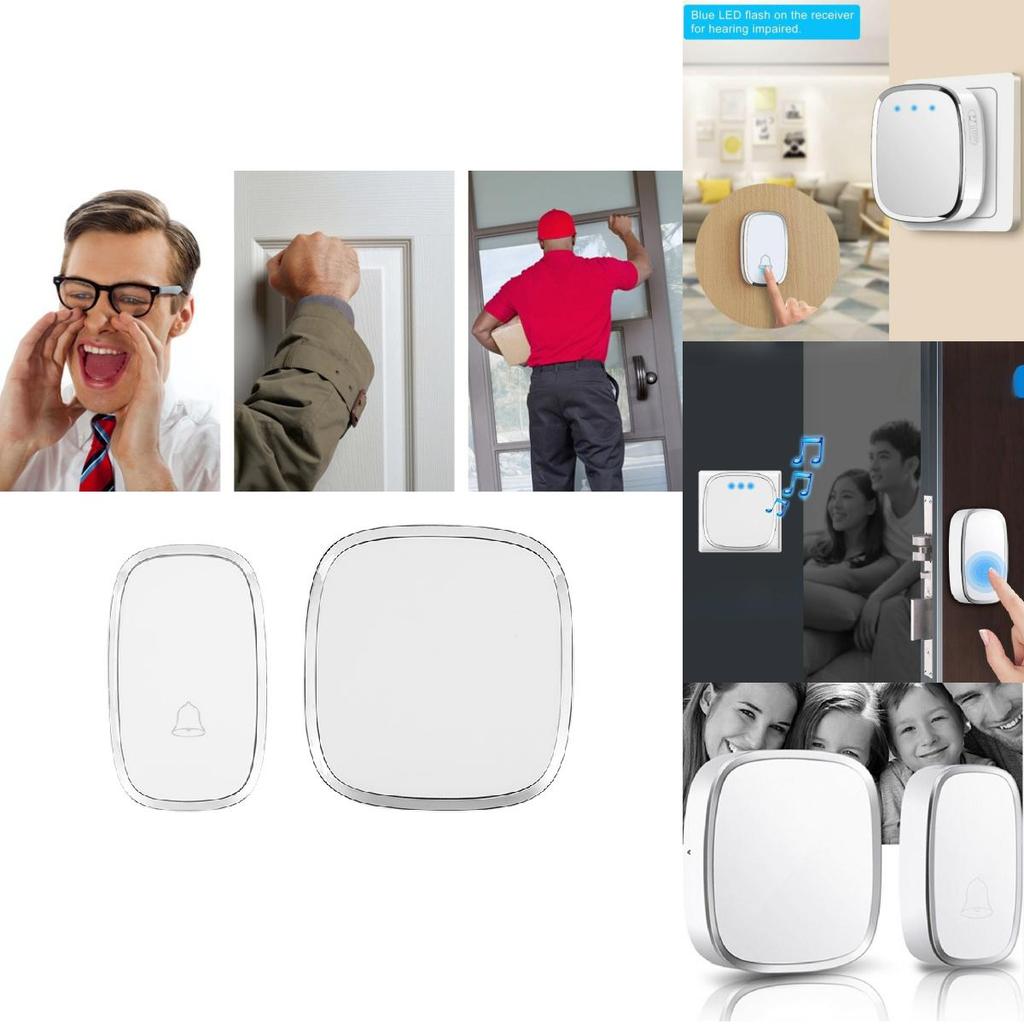 Wireless White A101 Remote Control Electronic Doorbell Ideal For Home Villa And Seniors