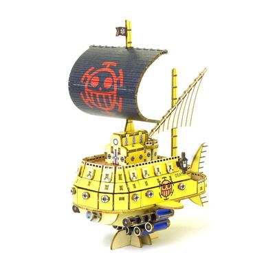 Azone Arte em Madeira One Piece Trafalgar Submarino Ki-gu-mi Law's