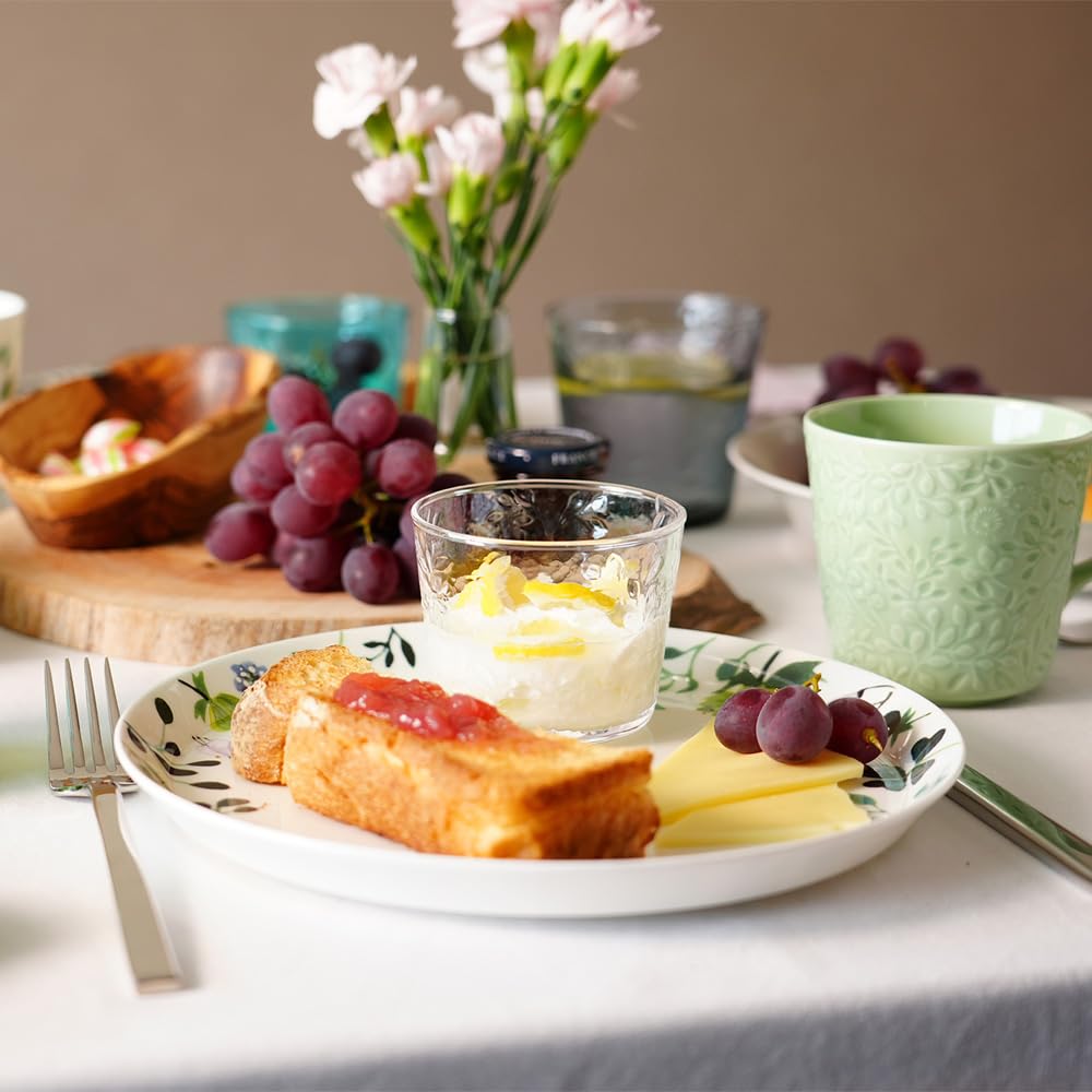 NARUMI Anna Emilia Mittsommerwiese Blumig Niedlich Relief und Spülmaschinenfest Hergestellt in Geschenkbecher, 350 ccm, Grün, Druck, Design, Groß, Mikrowellen-, Ofen-, Sicher,