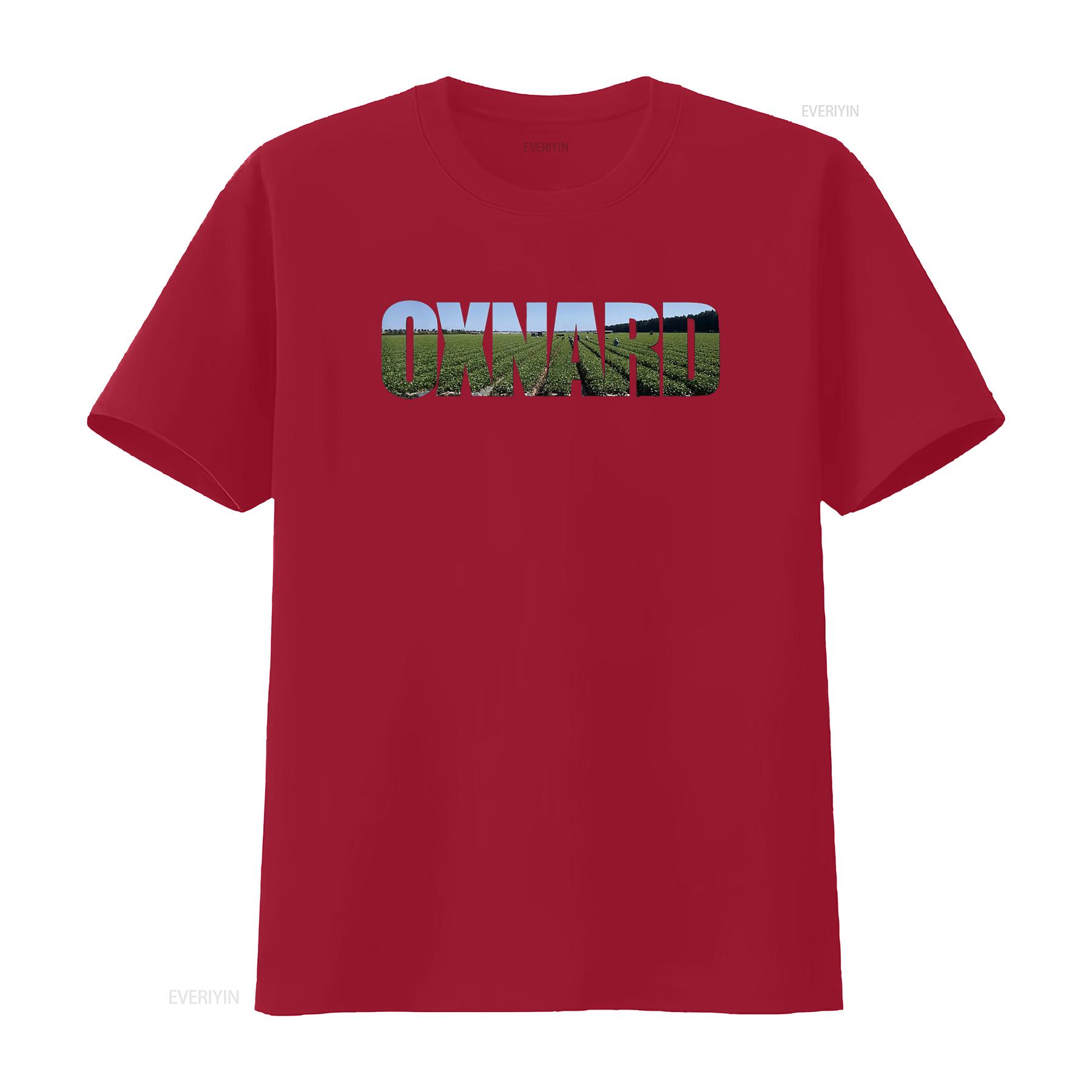 Oxnard California Strawberry Field T shirt vintage Washed Soft Casual graphic streetwear Comfortable homme Unisex Breathable S