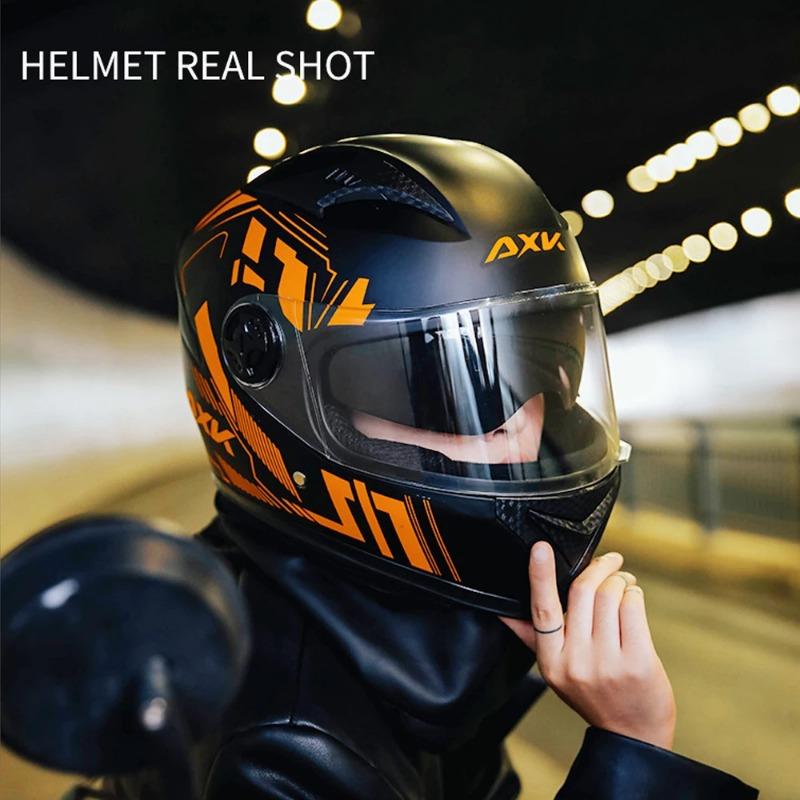 Motorcycle Full Face Helmet Double Lens Cross Section Helmet Safety Modular Flip Helm Unisex Helmet DOT Certification Motorbike