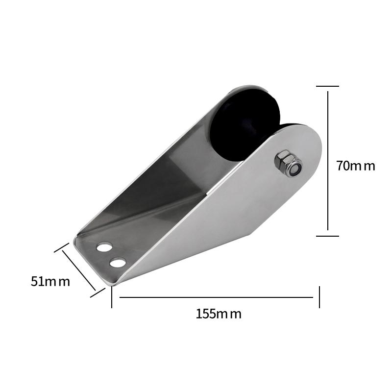 White Single Wheel Anchor Bow Roller 316 Stainless Steel Bow Roller for Marine Accessories