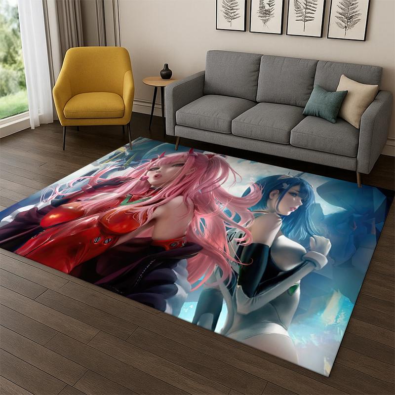 

Sexy Girl Zero Two DARLING in FRANXX Cartoon Carpet Rug for Bedroom Living Room Sofa Doormat Home Decor,Kid Area Rug Non-slip 40x60cm