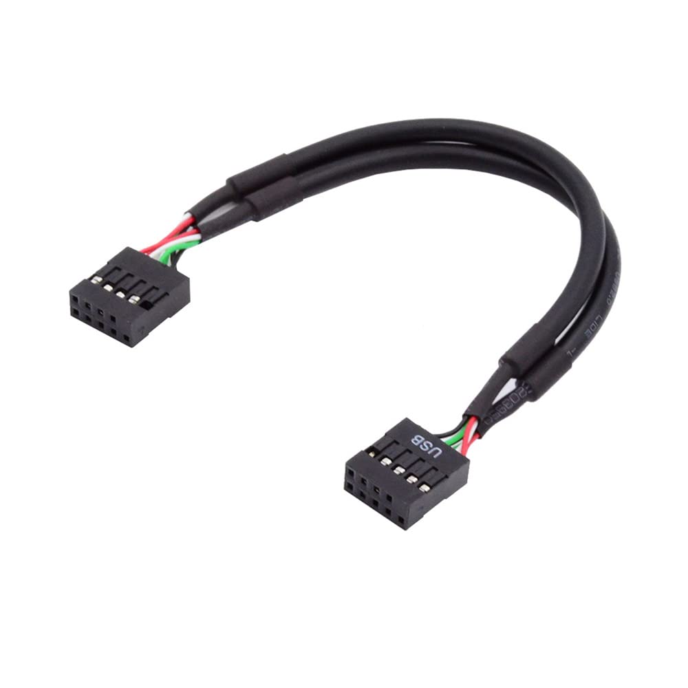 cablecc Dual USB Front Panel Socket to USB Mainboard Header Male Cable Extension Adapter 3.1 Key-A Type-E 2.0 9-Pin 10-Pin