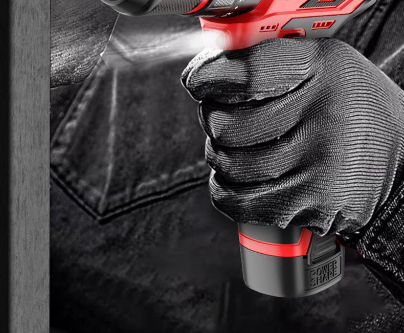 Delixi High-Power Brushless Electric Drill - Lightweight, Rechargeable Impact Model