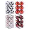 6Pcs Christmas Balls Sports Theme Classic Football Baseball Xmas Ball Ornaments Decorative Balls Christmas Tree Balls Xmas Decor
