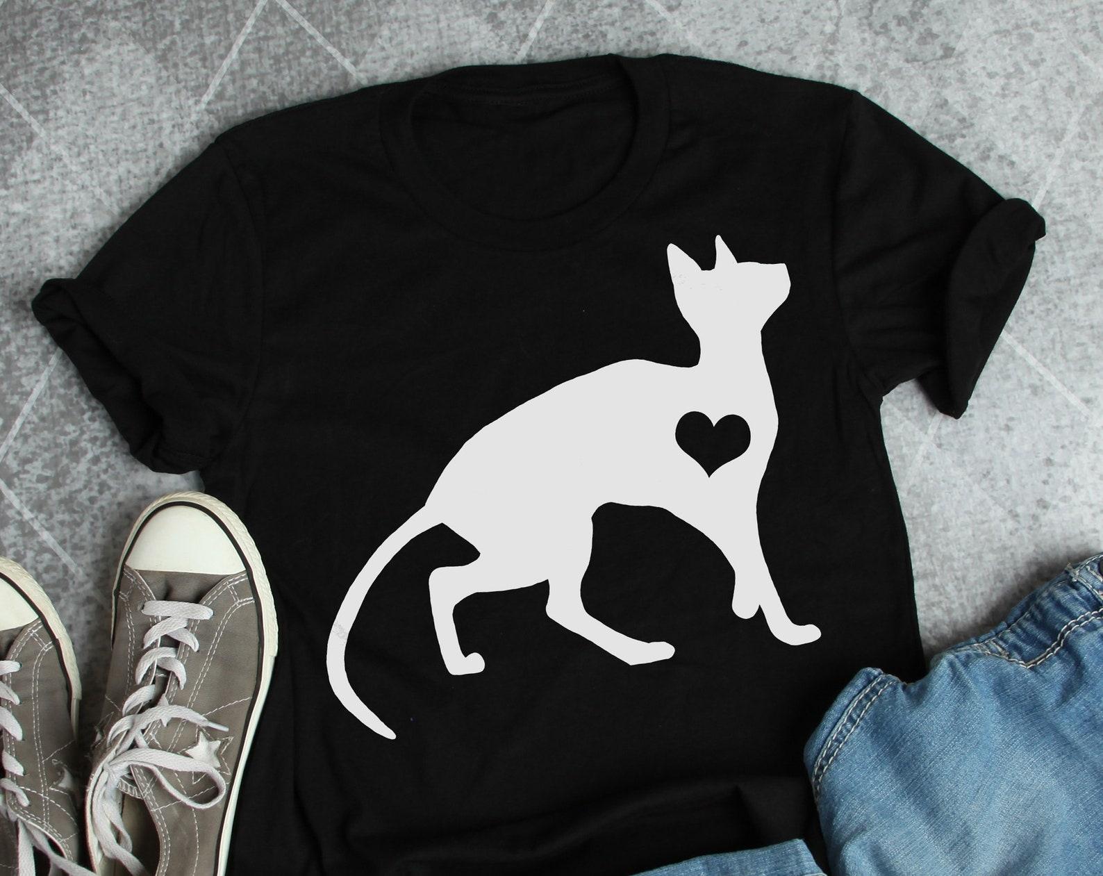 Sphynx Cat Shirt, , Cat Lover Gift, Cute Sphynx T-shirt, Sphynx Lover TShirt, Pet Graphic Tee, Sphynx Clothes, Sphinx Clothing 120