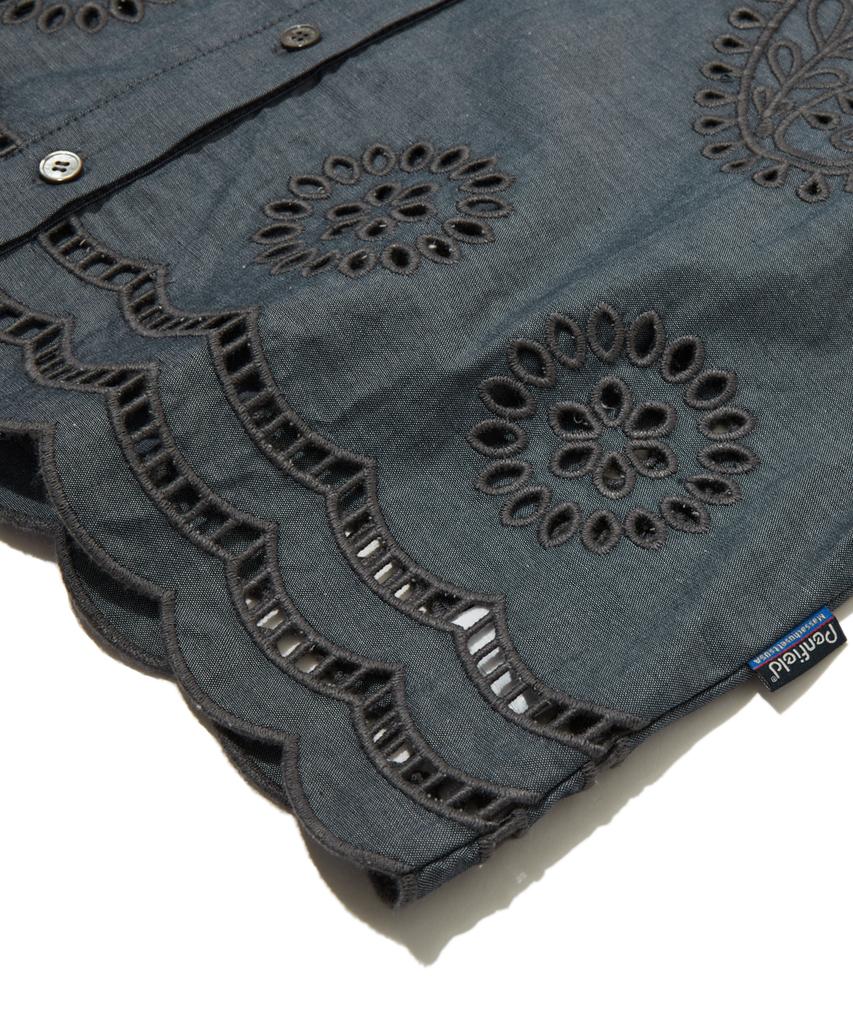PENFIELD Laser-Cut Embroidered Shirt Indigo_Fs1Wr21F