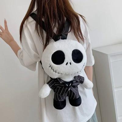 Jack Skellington Plüsch Kinderrucksack Der Albtraum vor Weihnachten Cartoon Puppentasche Kinder Halloween Süßigkeiten Rucksack Geschenke