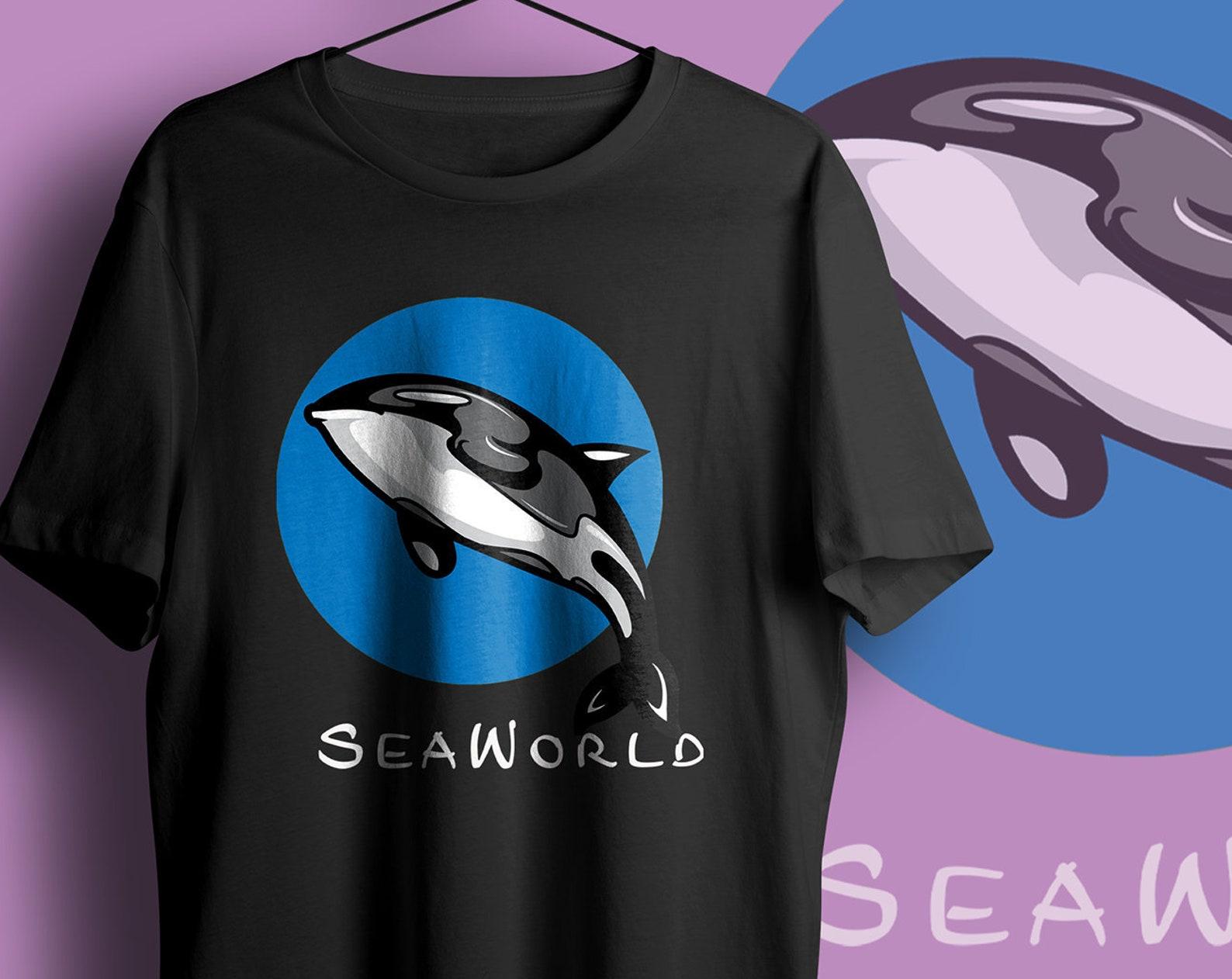 Orca Seaworld T-Shirt: Vinyl Design, Theme Park Vacation Tee L
