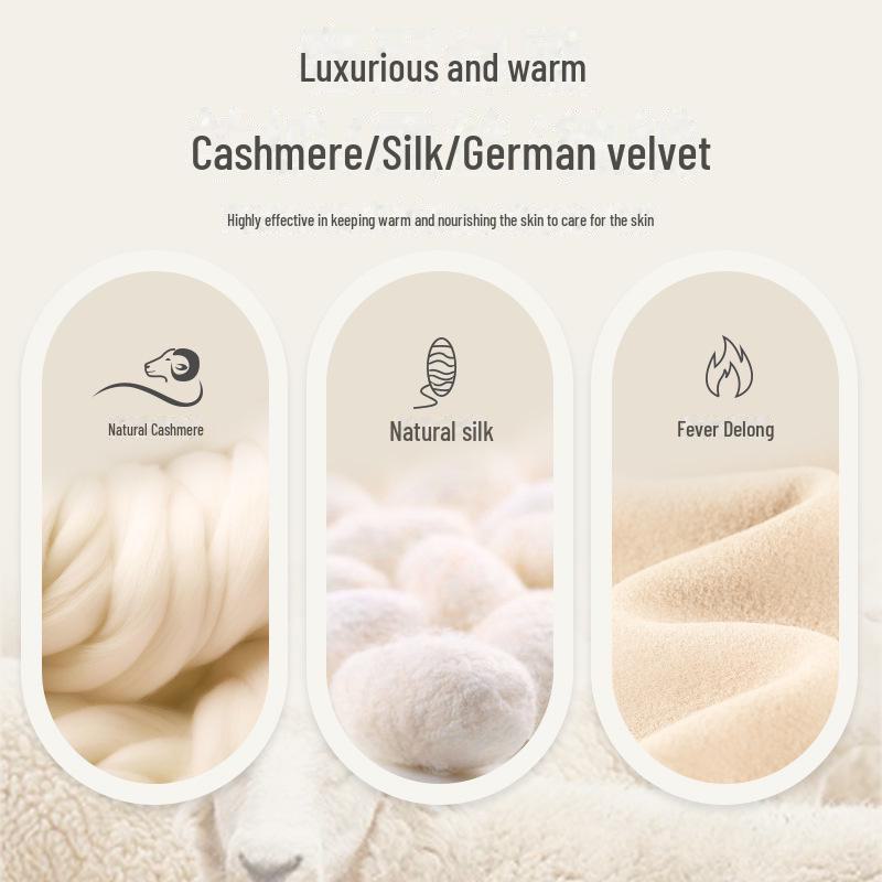 Women's High Elastic German Velvet Thermal Suit - Cashmere Silk Double-Sided Heating Autumn Clothes & Pants