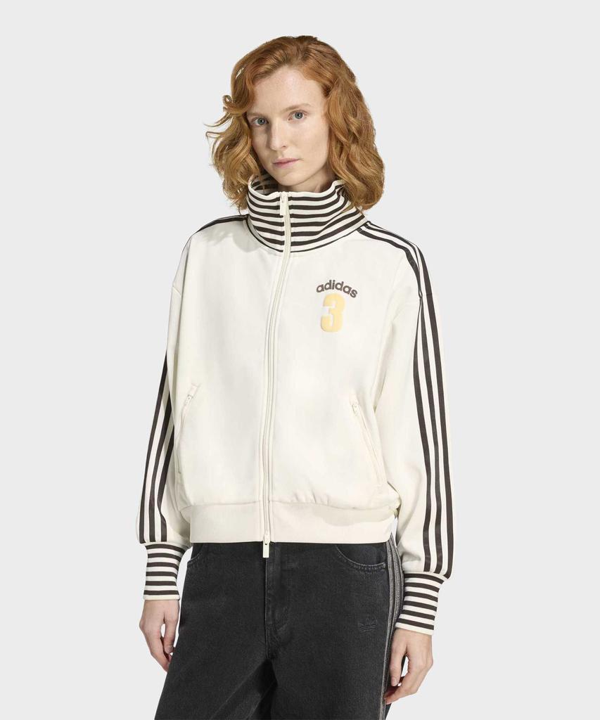 ADIDAS Vintage Beckenbauer Striped Rib Track Top - White / Kw2055