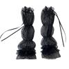 Fingerless Lace Gloves Long Length Tulle Bridal Gloves With Elastic Cuffs Butterfly Design For Women Various Outfit