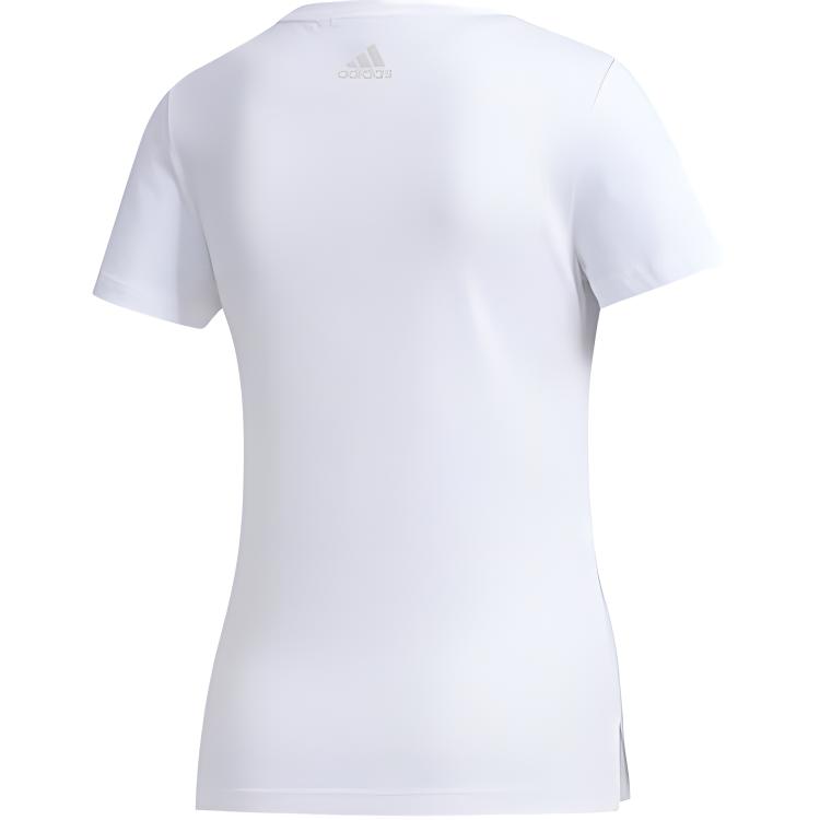adidas Large Logo Print T-Shirt Women Tops White FM9291