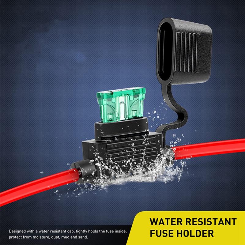 Ac29-10Pcs Fuse Holder,14AWG Fuse Holder With 120Pcs Car Fuses (5A 7.5A 10A 15A 20A 25A 30A),Fuse Holders For Auto