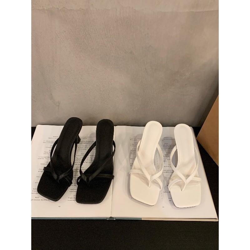 

Temperament pinch-on flip-flops fairy shoes wear sandals high heels sandals 34