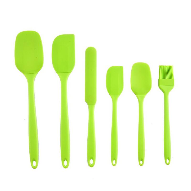 6-teiliges Silikonspatel-Set in Lebensmittelqualität mit hitzebeständiger Antihaftoberfläche und Marinierpinsel für den Heimgebrauch, zum Backen, Kochen und zur Dessertzubereitung