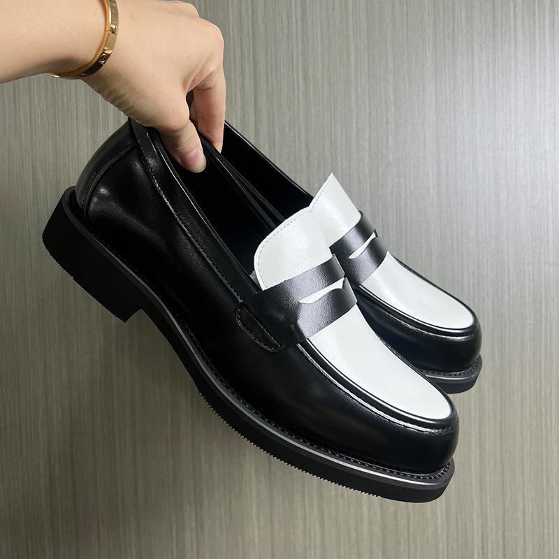 Spring New Casual Lazy One-pedal Design Loafers British Style Retro Classic Shoes Derby Shoes