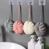 Pumpkin Shaped Bath Loofah Sponge With Extra Thick Soft Mesh Durable Hanging Rope For Daily Home Shower Bathing Use