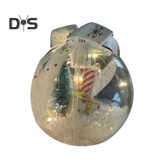 Zabawne Mini Pakiety Ozdoba Boże Narodzenie Przezroczysta Kula Wisząca Choinka Ekspresowe Pudełko Dekoracja Pudełko Prezentowe