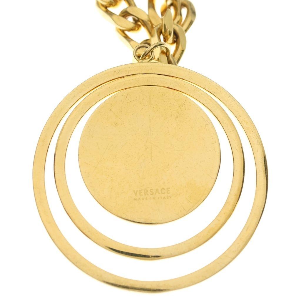 Used VERSACE Medusa GP Chain Long Necklace Gold