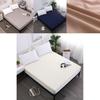 Stylish Solid Color Fitted Sheet Mattress Protective Cover With Anti-skid Design