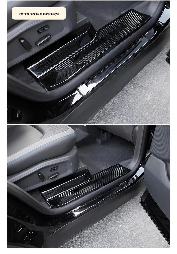 Door Sill Scuff Plates with Welcome Pedal Protection for 2023-2026 Ford Edge L
