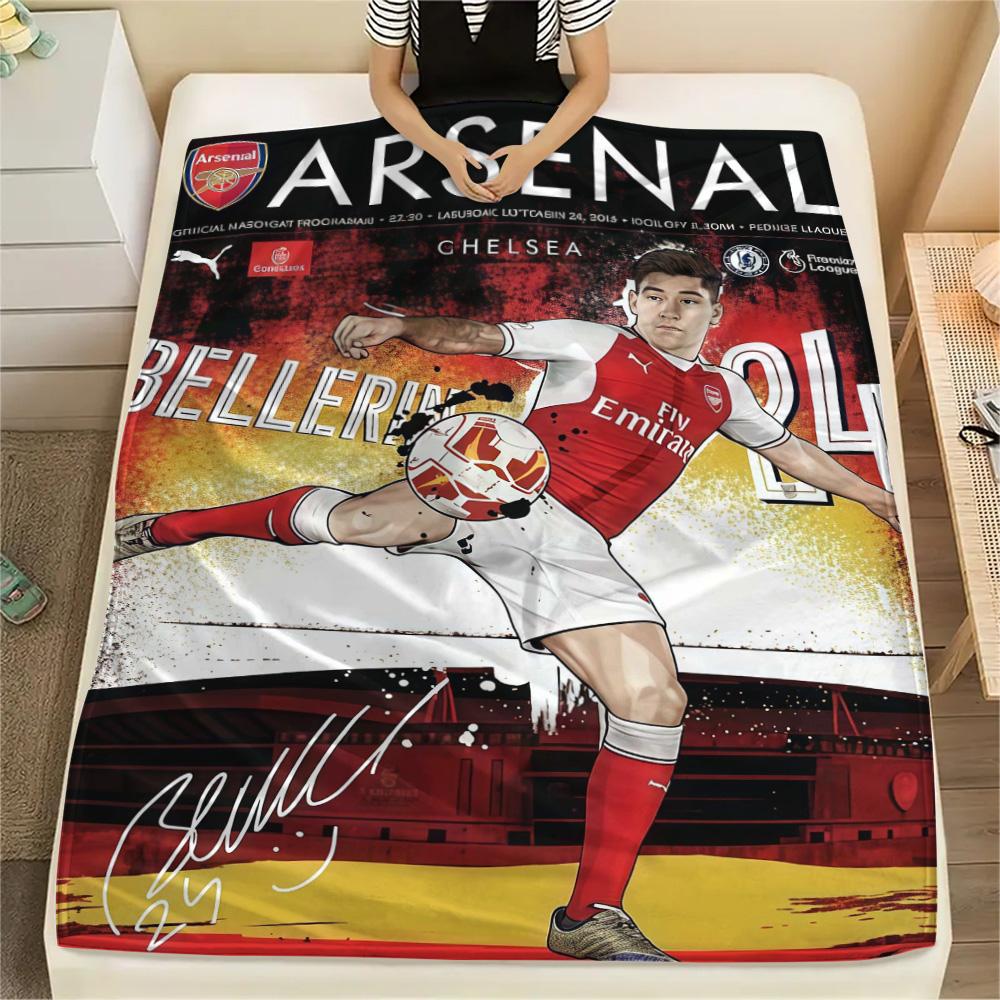 Arsenal F Print FlAannel Blanket, High Quality Comfortable for All Seasons, Home Decor, Warmth and Comfort