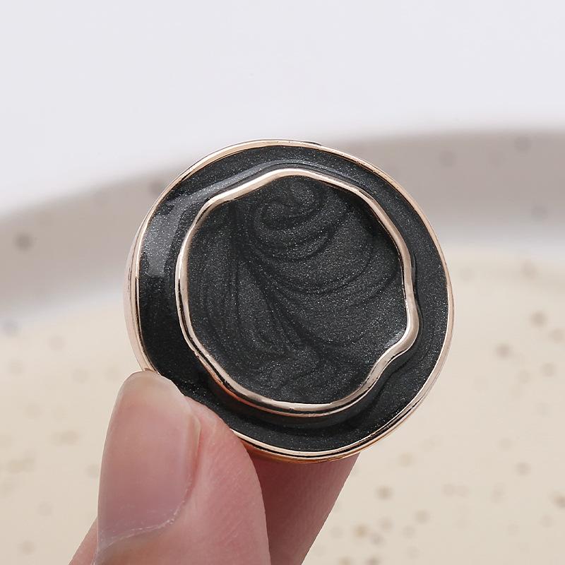 Vintage Gold Color Plastic Shank Buttons Multicolor Enamel Button for Coat Windbreaker Sweater Garment Sewing Crafts Accessories