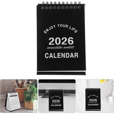Mini Desk Calendar 2026 Standing Flip Desktop Calendar Monthly Small Planner