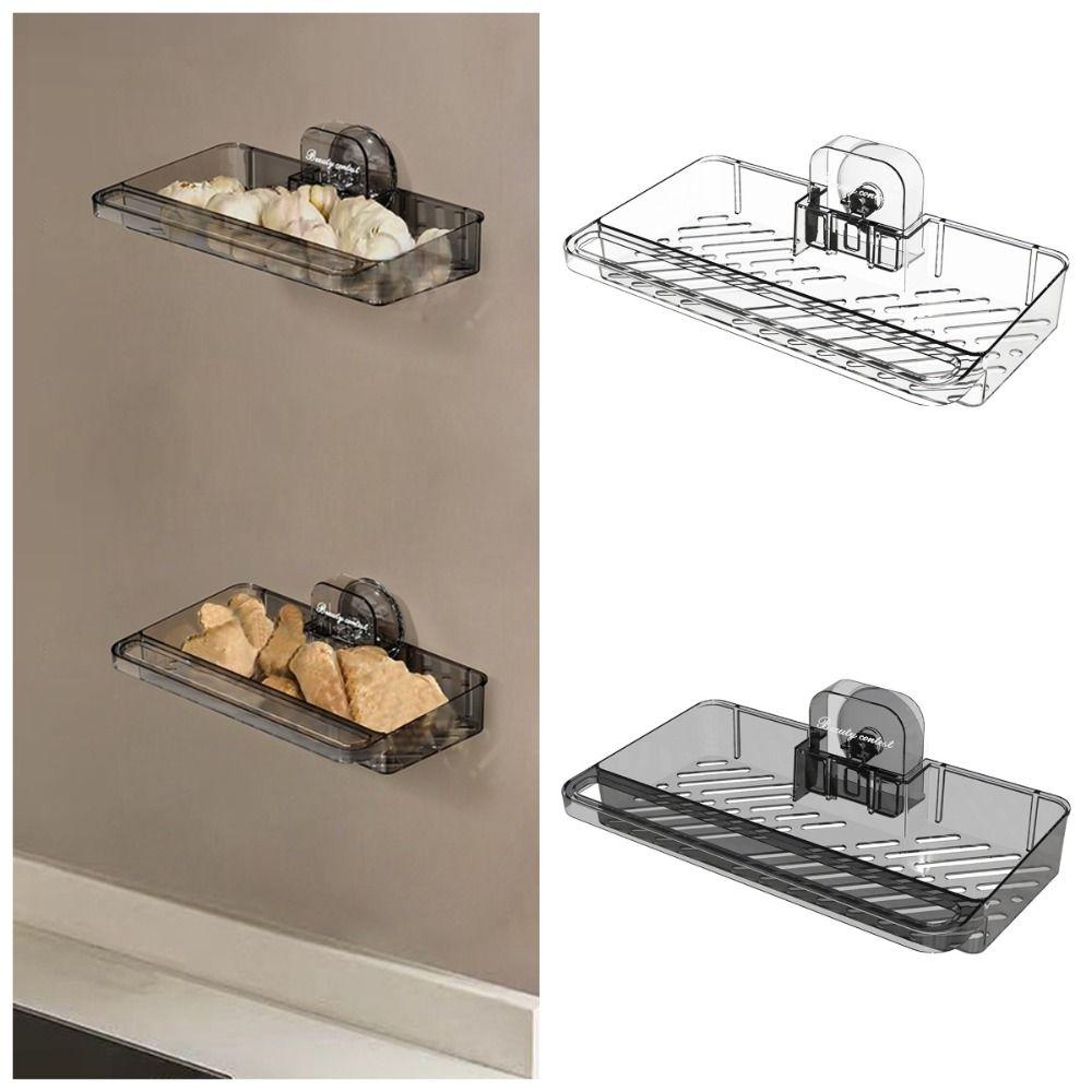 Transparent Sink Drain Rack Removable Wall-Mounted Storage Holder Modern Shower Organizer For Home