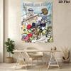 Qu-Xiu Regular cartoon print Pattern Home Decor Tapestry, Wall Hanging, Decorative RV Wall Cloth.ZGT0914342