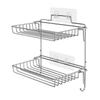 Stainless Steel Folding Storage Rack 2 Tier Bathroom Shelves Wall Mounted Kitchen Spice Rack Organizer Strong Load