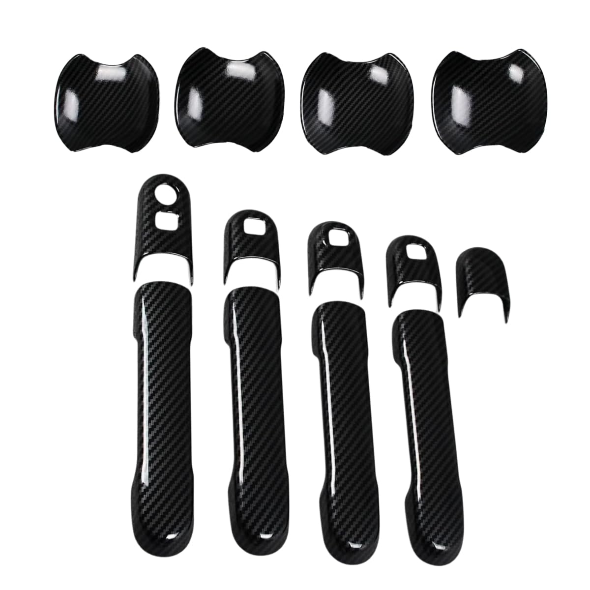 

HYJOUM Наружная дверная ручка Наружная дверная панель и Наружная крышка панели чаши Комплект для Suzuki Solio 2020 Накладки из волокна, Отделка, MA27S/MA37S (Декабрь