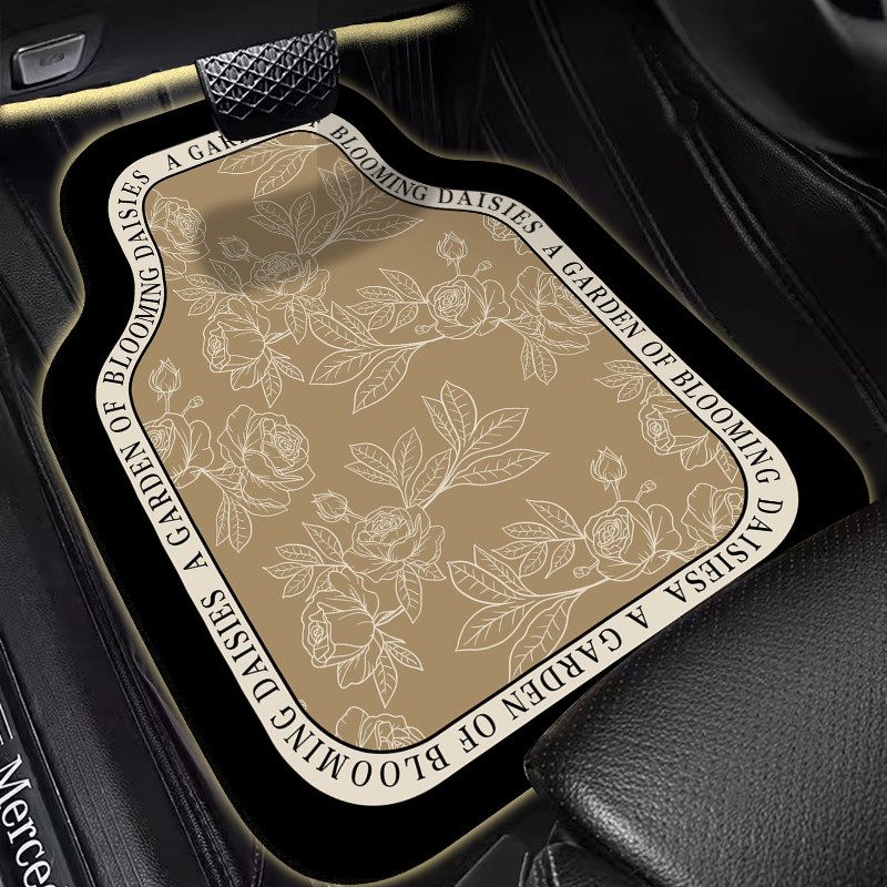 Car Floor Mats, Universal for All Seasons, High-End Diatom Mud, Non-Slip and Dirt-Resistant, Women s Car Interior Decorative Mats [Front Row X1 Piece of Diatom Mud] T3168