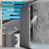 Rideau de douche magnétique pliable invisible pour coin de douche, non poreux, imperméable et résistant à la moisissure, écran de séparation de douche épaissi