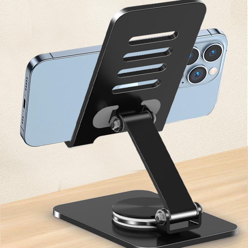 360° Rotating Mobile Phone Stand Desktop Vertical Folding Portable Painting Metal Mobile Phone Stand